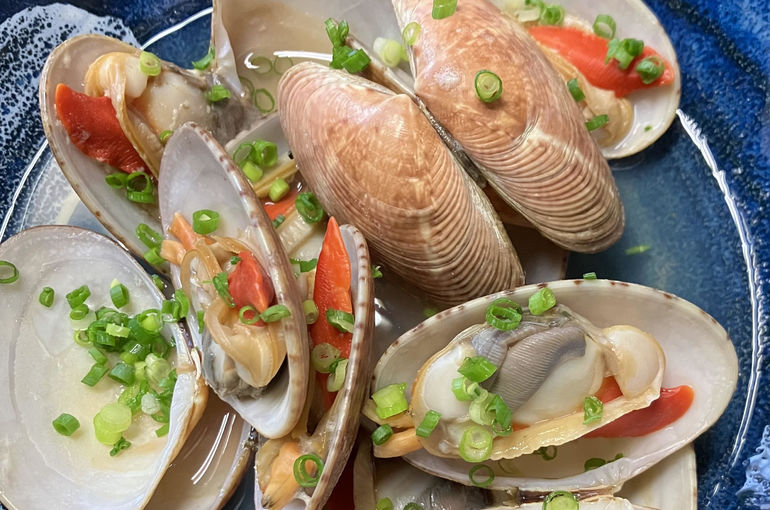貝の酒蒸し