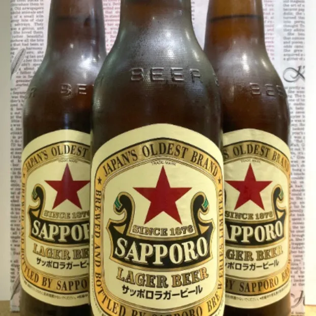 当店でも人気のサッポロの赤星🍺